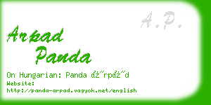 arpad panda business card